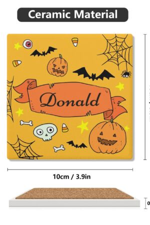 1 Design Square Ceramic Coasters 4 Pcs