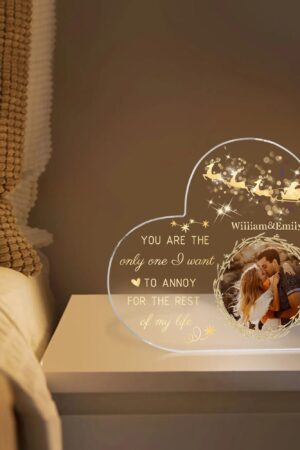 Heart Shaped Christmas Acrylic Keepsake Ornament Personalized Gift