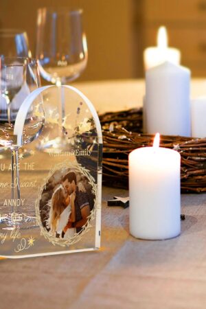 Heart Shaped Christmas Acrylic Keepsake Ornament Personalized Gift