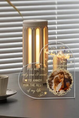 Heart Shaped Christmas Acrylic Keepsake Ornament Personalized Gift