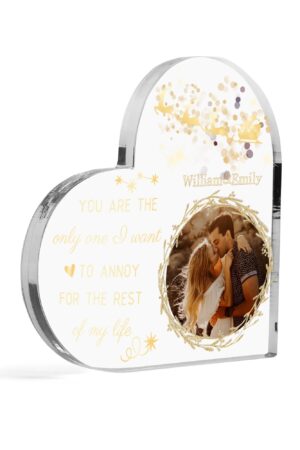 Heart Shaped Christmas Acrylic Keepsake Ornament Personalized Gift