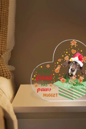 Heart Shaped Christmas Acrylic Keepsake Ornament Personalized Gift