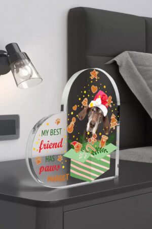 Heart Shaped Christmas Acrylic Keepsake Ornament Personalized Gift