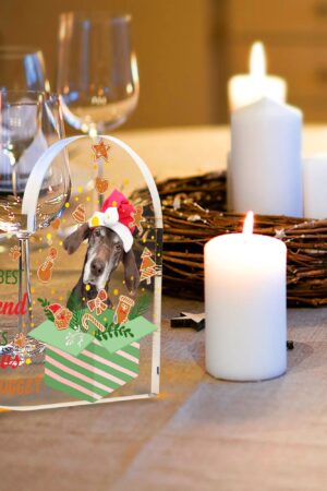 Heart Shaped Christmas Acrylic Keepsake Ornament Personalized Gift