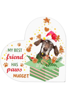 Heart Shaped Christmas Acrylic Keepsake Ornament Personalized Gift