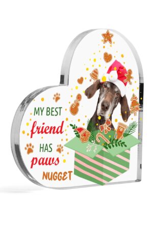 Heart Shaped Christmas Acrylic Keepsake Ornament Personalized Gift