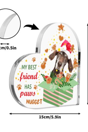 Heart Shaped Christmas Acrylic Keepsake Ornament Personalized Gift