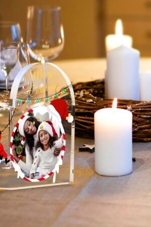 Heart Shaped Christmas Acrylic Keepsake Ornament Personalized Gift