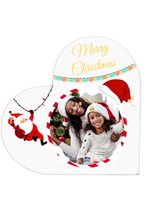 Heart Shaped Christmas Acrylic Keepsake Ornament Personalized Gift