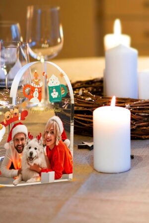 Heart Shaped Christmas Acrylic Keepsake Ornament Personalized Gift