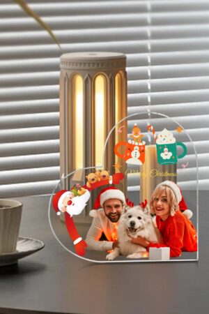 Heart Shaped Christmas Acrylic Keepsake Ornament Personalized Gift