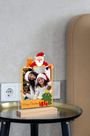 Personalised Lightweight Arch Acrylic Table Sign with Wood Stand