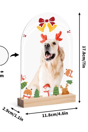 Personalised Lightweight Arch Acrylic Table Sign with Wood Stand