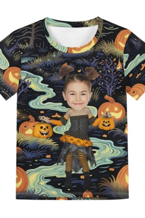 Children's Loose Fit Short Sleeve T-Shirt Pull on Tees