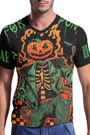 Men's Short Sleeve T Shirt V Neck American Tees