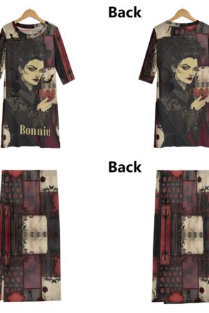 Women's Lightweight Oversize Half-Sleeve T-shirt & Midi Skirt Two-Piece Set