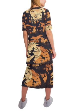 Women's Lightweight Oversize Half-Sleeve T-shirt & Midi Skirt Two-Piece Set