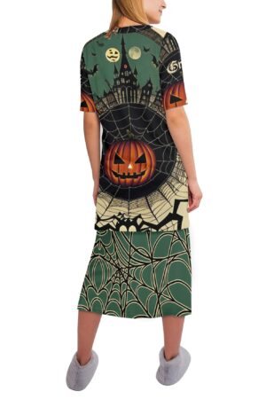 Women's Lightweight Oversize Half-Sleeve T-shirt & Midi Skirt Two-Piece Set