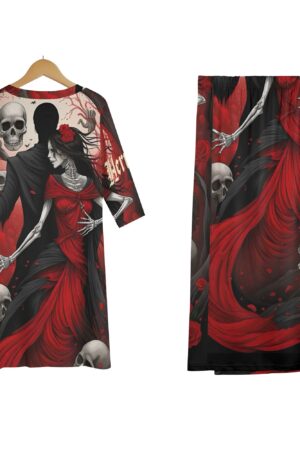 Women's Lightweight Oversize Half-Sleeve T-shirt & Midi Skirt Two-Piece Set