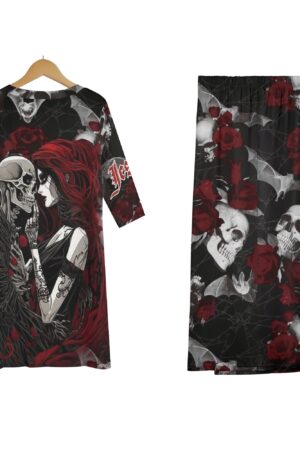 Women's Lightweight Oversize Half-Sleeve T-shirt & Midi Skirt Two-Piece Set