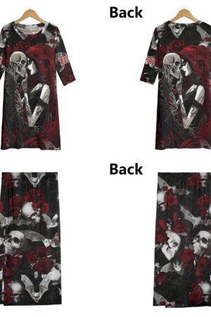 Women's Lightweight Oversize Half-Sleeve T-shirt & Midi Skirt Two-Piece Set