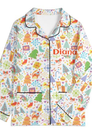 Children's Long Sleeve Nightwear Pajama Set with Pockets