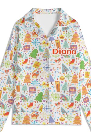 Children's Long Sleeve Nightwear Pajama Set with Pockets