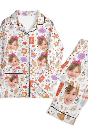 Children's Long Sleeve Nightwear Pajama Set with Pockets