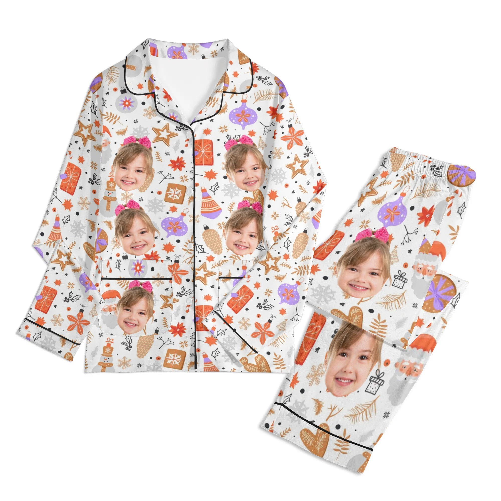 Children's Long Sleeve Nightwear Pajama Set with Pockets - Image 16