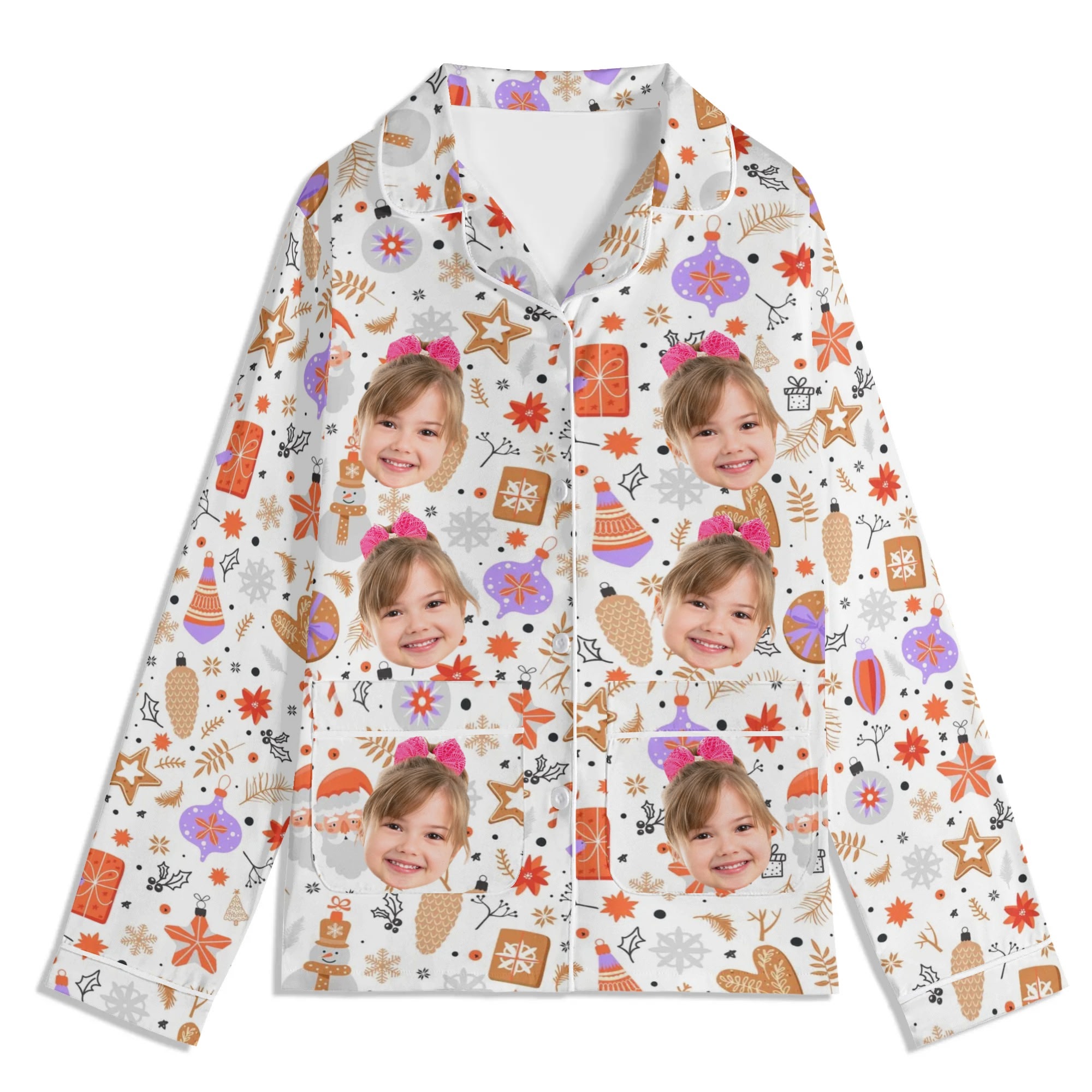 Children's Long Sleeve Nightwear Pajama Set with Pockets - Image 5