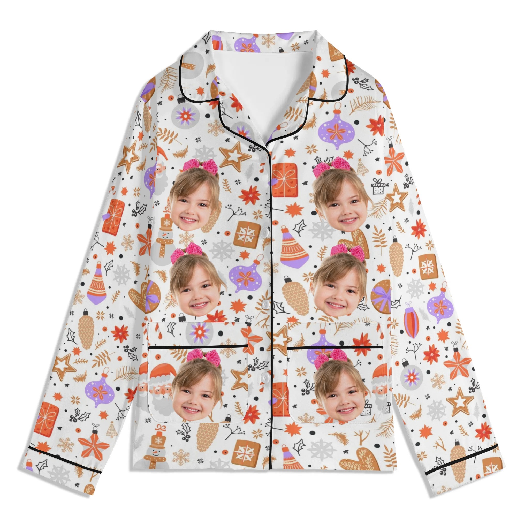 Children's Long Sleeve Nightwear Pajama Set with Pockets - Image 17