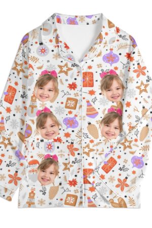 Children's Long Sleeve Nightwear Pajama Set with Pockets