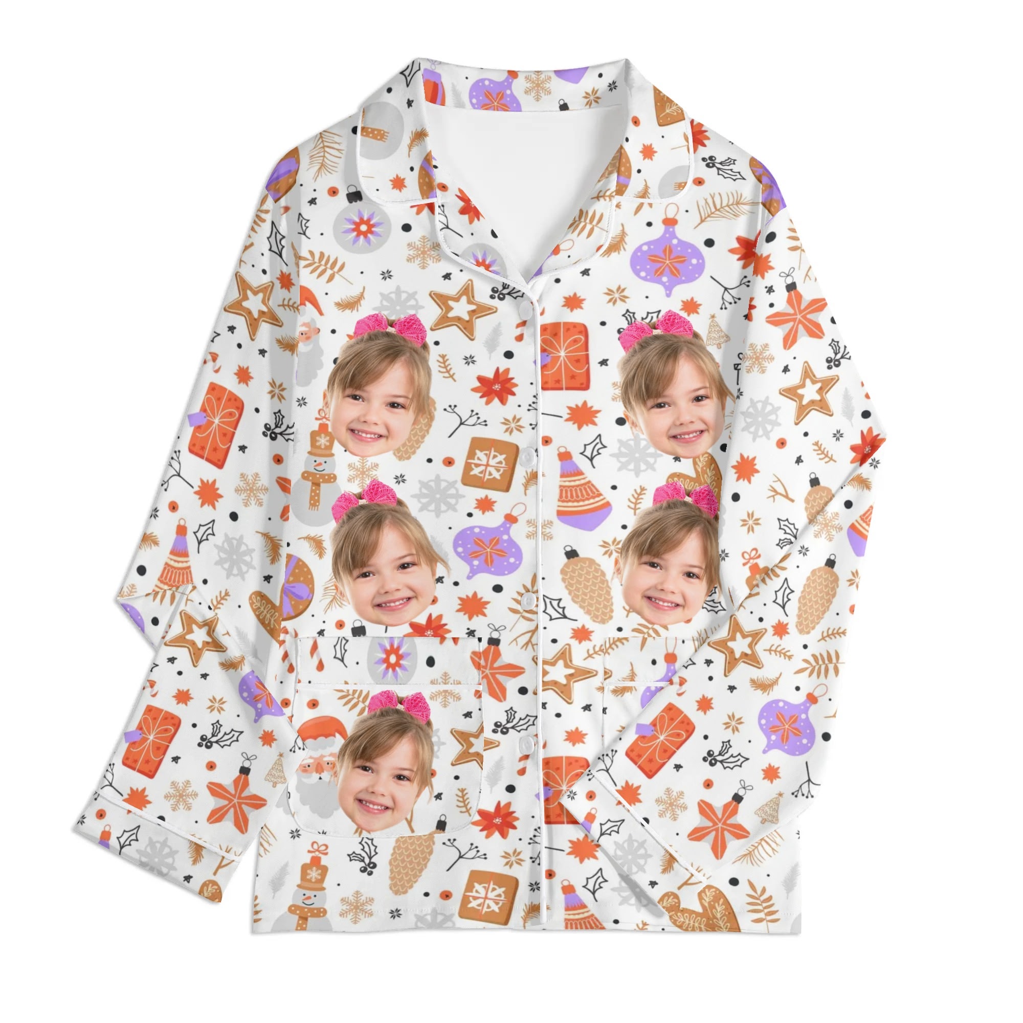 Children's Long Sleeve Nightwear Pajama Set with Pockets - Image 6