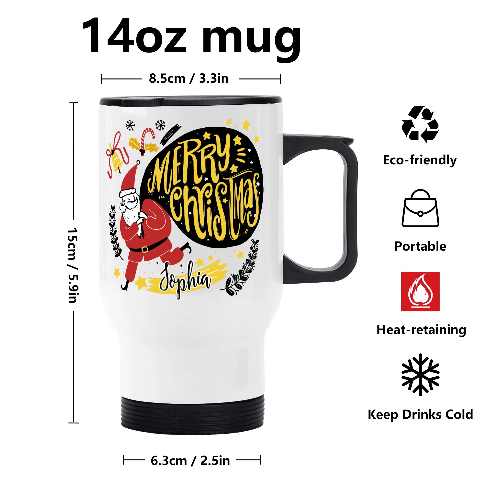 Stainless Steel Travel Coffee Mug (14 oz) - Image 13