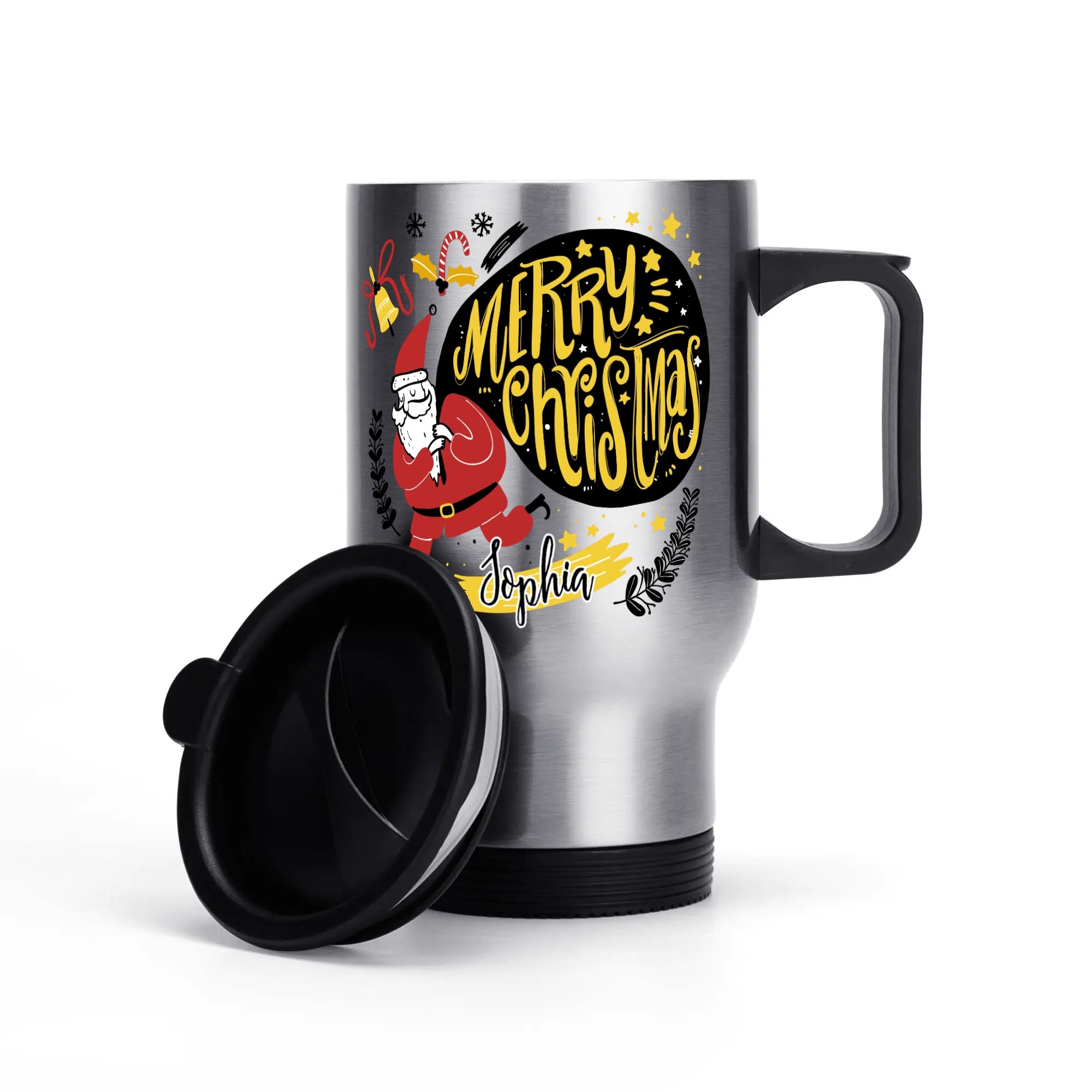 Stainless Steel Travel Coffee Mug (14 oz) - Image 4