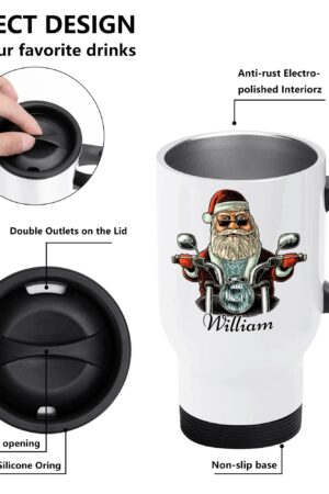 Stainless Steel Travel Coffee Mug (14 oz)