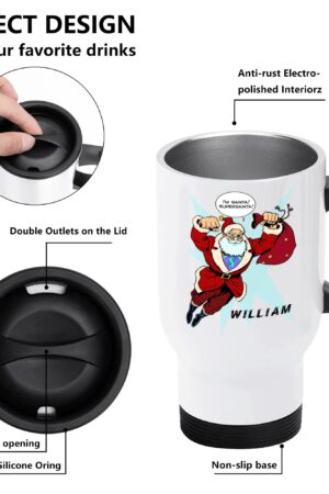 Stainless Steel Travel Coffee Mug (14 oz)