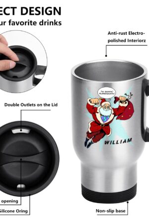 Stainless Steel Travel Coffee Mug (14 oz)