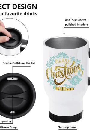 Stainless Steel Travel Coffee Mug (14 oz)