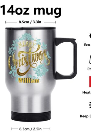 Stainless Steel Travel Coffee Mug (14 oz)