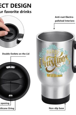 Stainless Steel Travel Coffee Mug (14 oz)