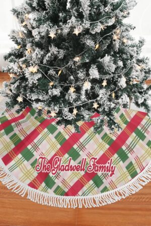 Merry Christmas Fringed Christmas Tree Skirts Decor Home 3 Sizes