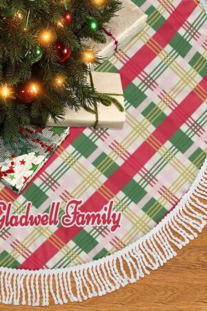 Merry Christmas Fringed Christmas Tree Skirts Decor Home 3 Sizes