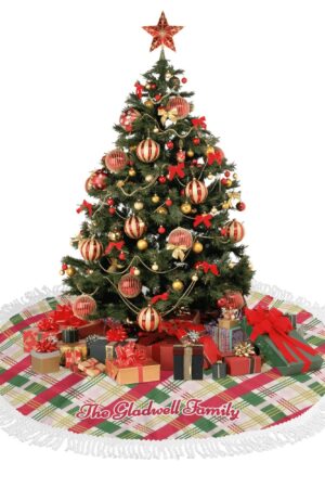 Merry Christmas Fringed Christmas Tree Skirts Decor Home 3 Sizes