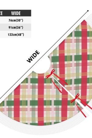 Merry Christmas Fringed Christmas Tree Skirts Decor Home 3 Sizes