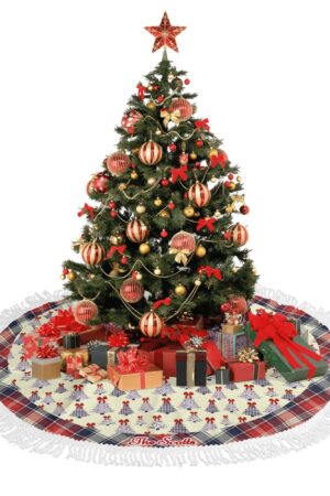 Merry Christmas Fringed Christmas Tree Skirts Decor Home 3 Sizes