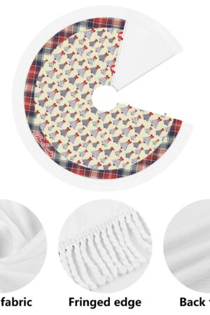 Merry Christmas Fringed Christmas Tree Skirts Decor Home 3 Sizes