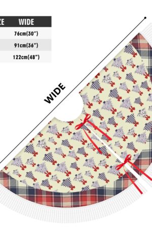 Merry Christmas Fringed Christmas Tree Skirts Decor Home 3 Sizes