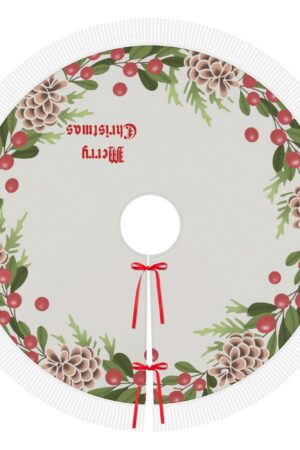 Merry Christmas Fringed Christmas Tree Skirts Decor Home 3 Sizes