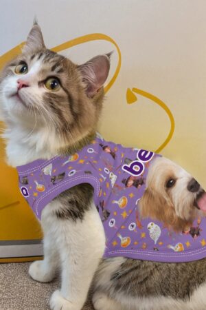 Animal Print Pet Shirt Clothing for Small Medium Dogs Cats